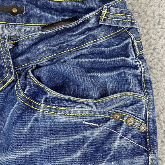 The Lab Of Denim USA Men’s Jeans Straight Waist 33” Medium Wash Butterfly Button - Picture 3 of 14